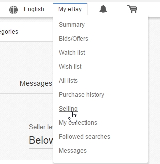 My ebay > Selling